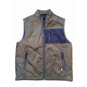 Johnnie-O  Prep-Formance Boys Youth Gray Blue Full Zip Vest Size 14